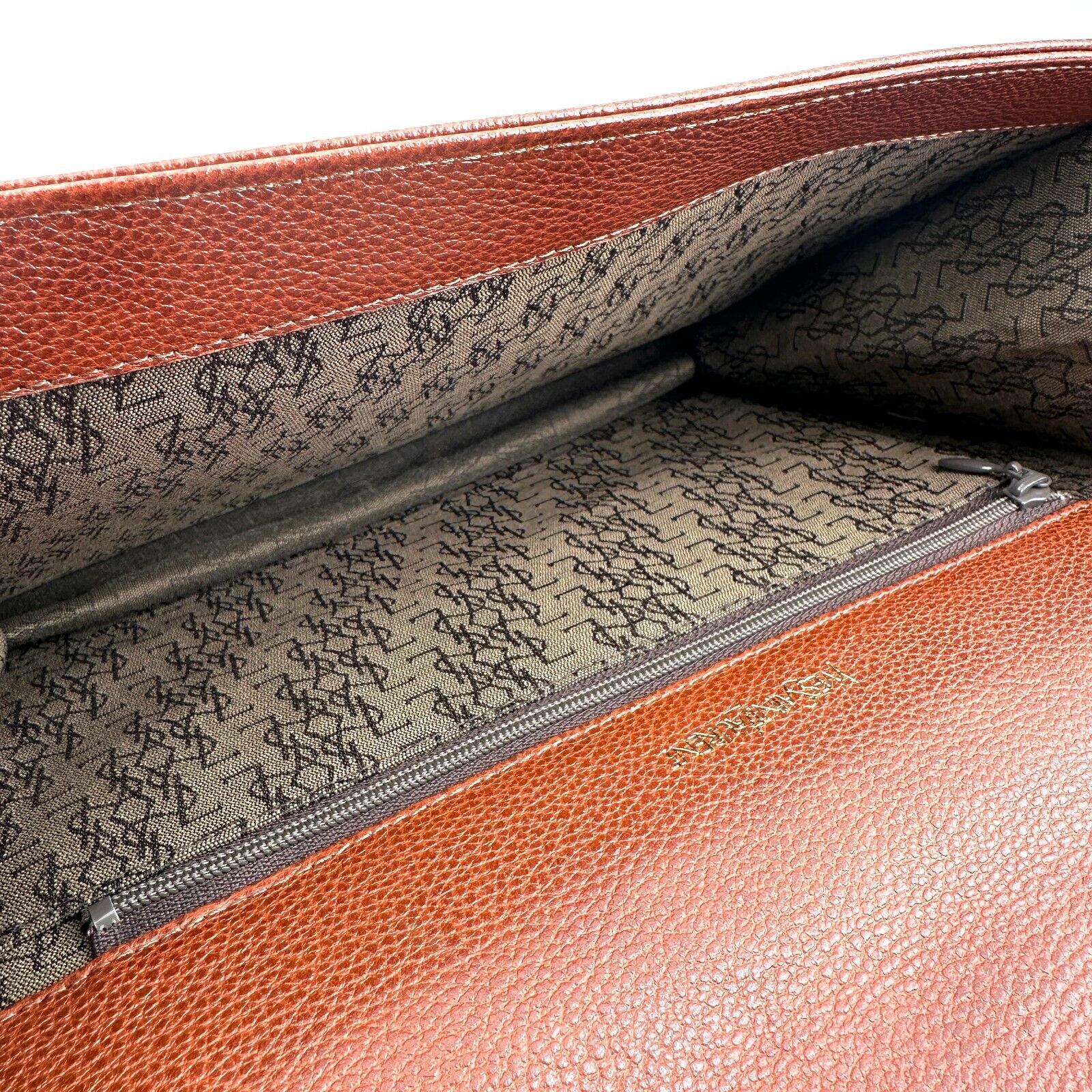 YSL Brown Clutch Bag Leather