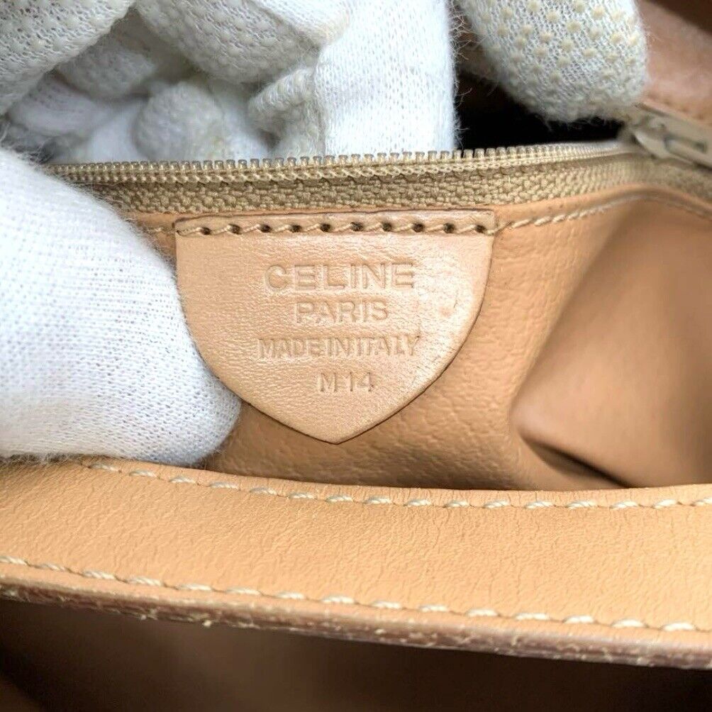 CELINE Macadam Accessory Pouch Triomphe Handbag PVC Leather