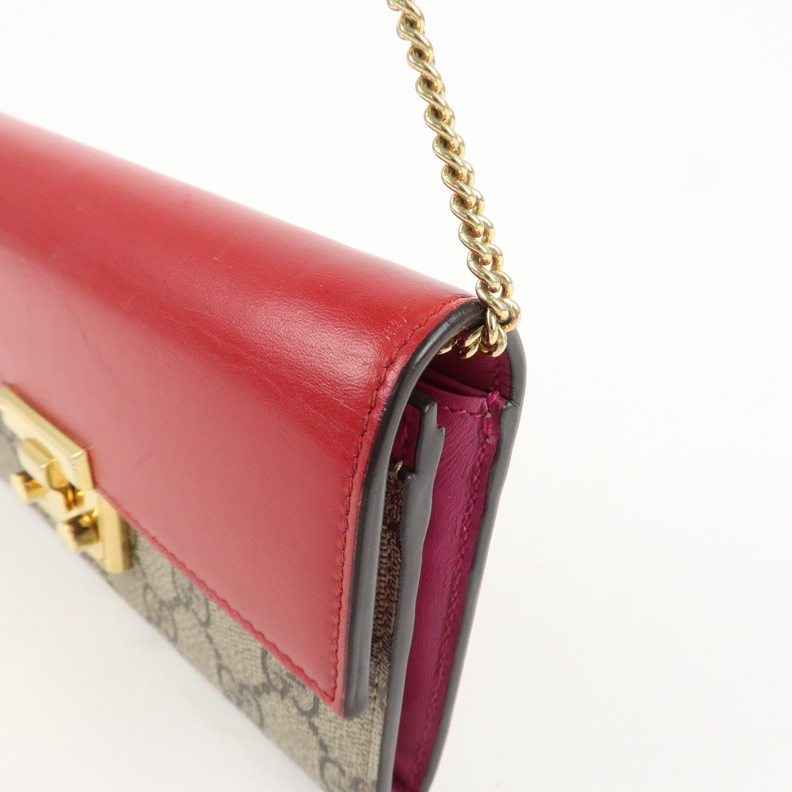 Gucci GG Supreme Leather Canvas Padlock Chain