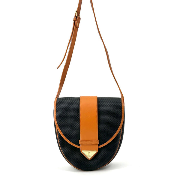 Saint Laurent YSL Shoulder Bag - Leather & Black PVC