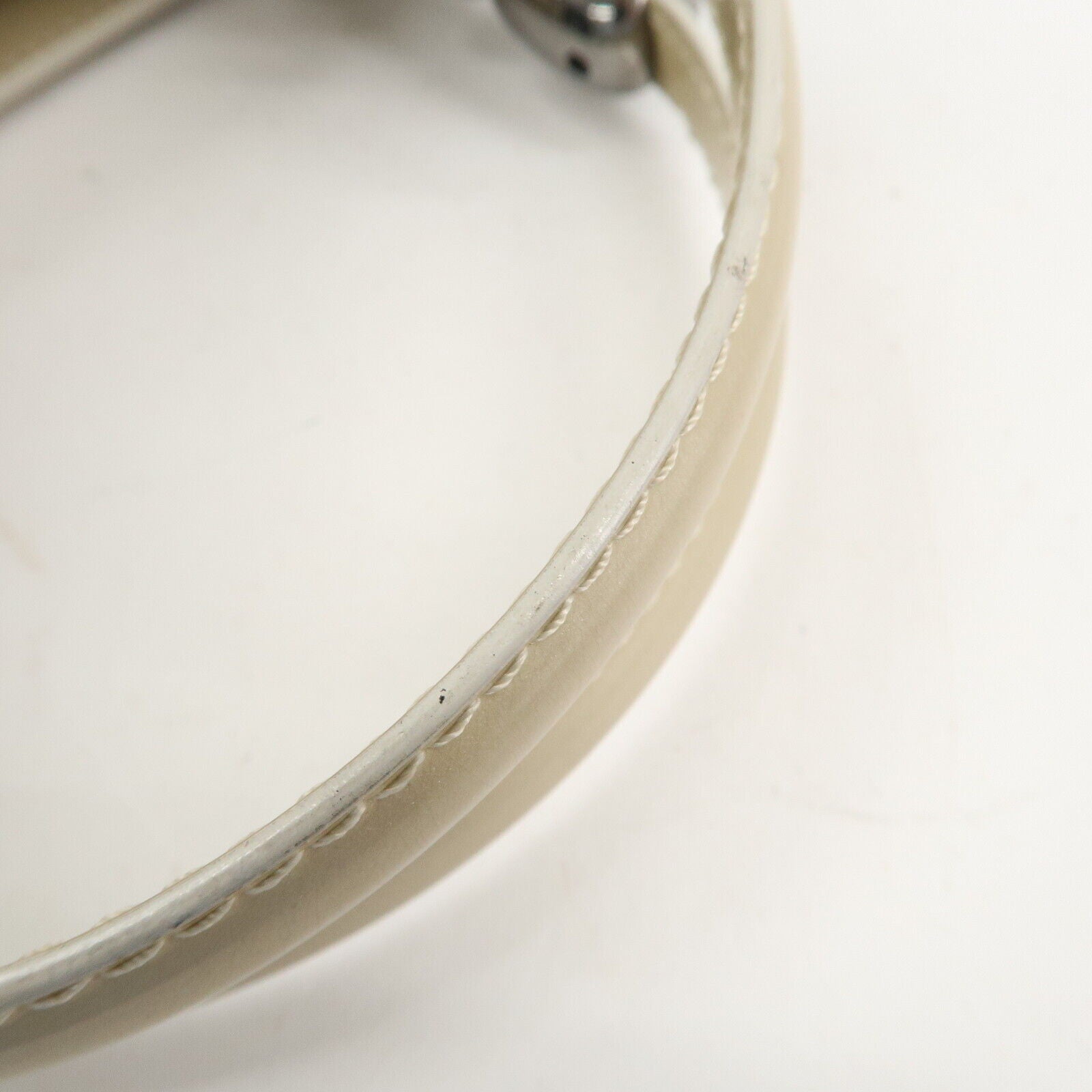 Christian Dior Maris Pearl Patent Leather Tote Bag Beige