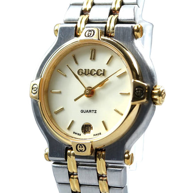 Gucci 9000L Wristwatch - White, Stainless Steel