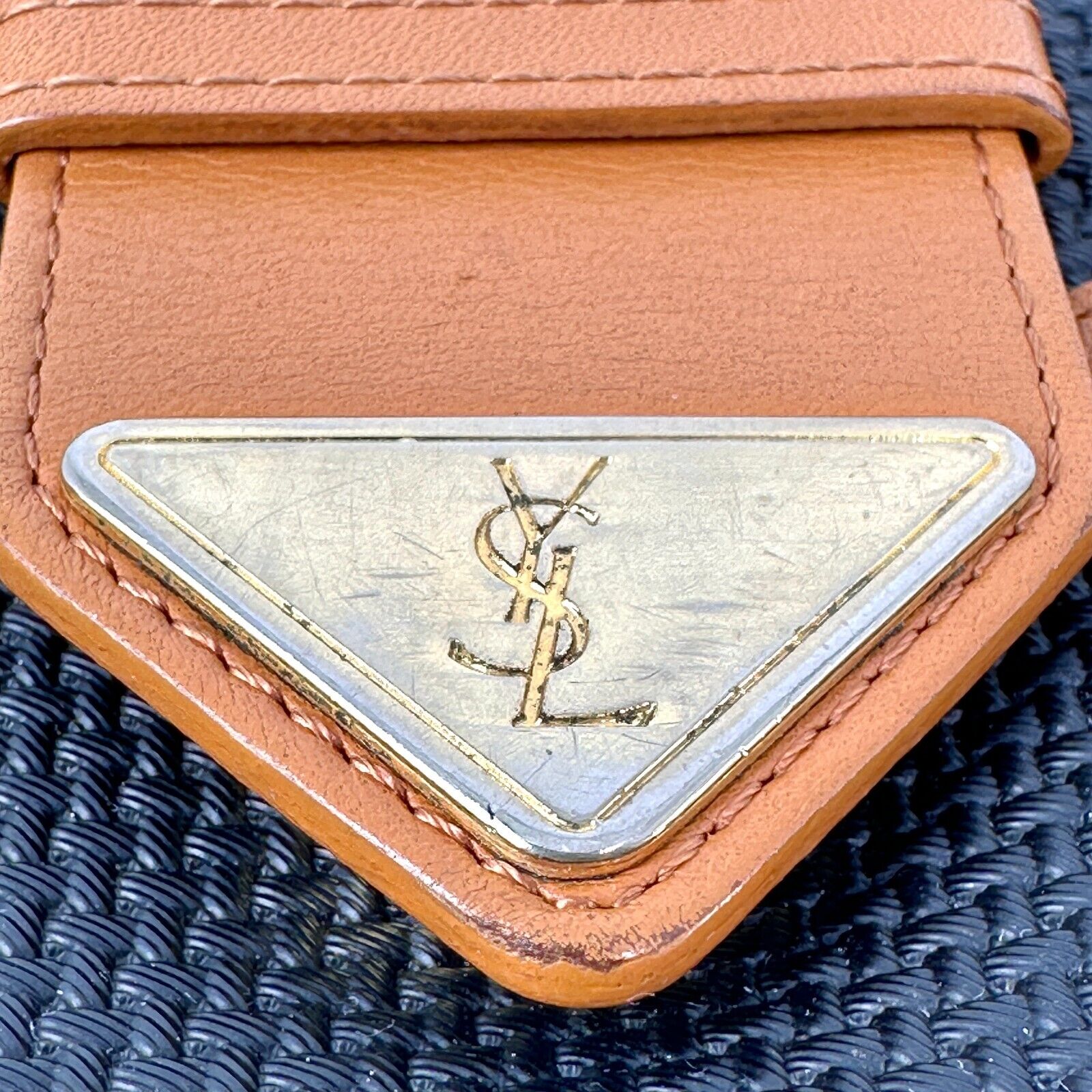 Saint Laurent YSL Shoulder Bag - Leather & Black PVC