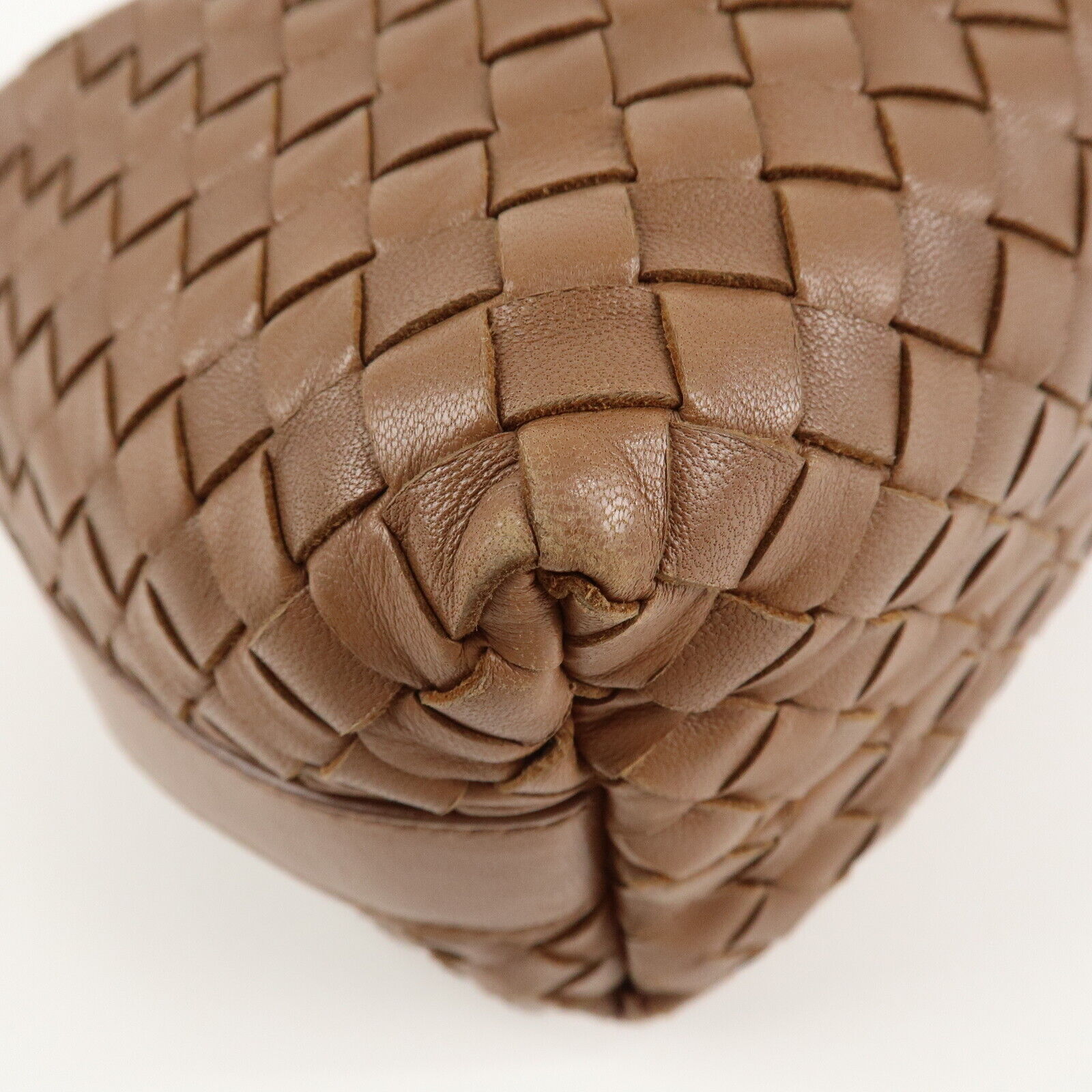 Bottega Veneta Intrecciato Leather Gold Hand Bag