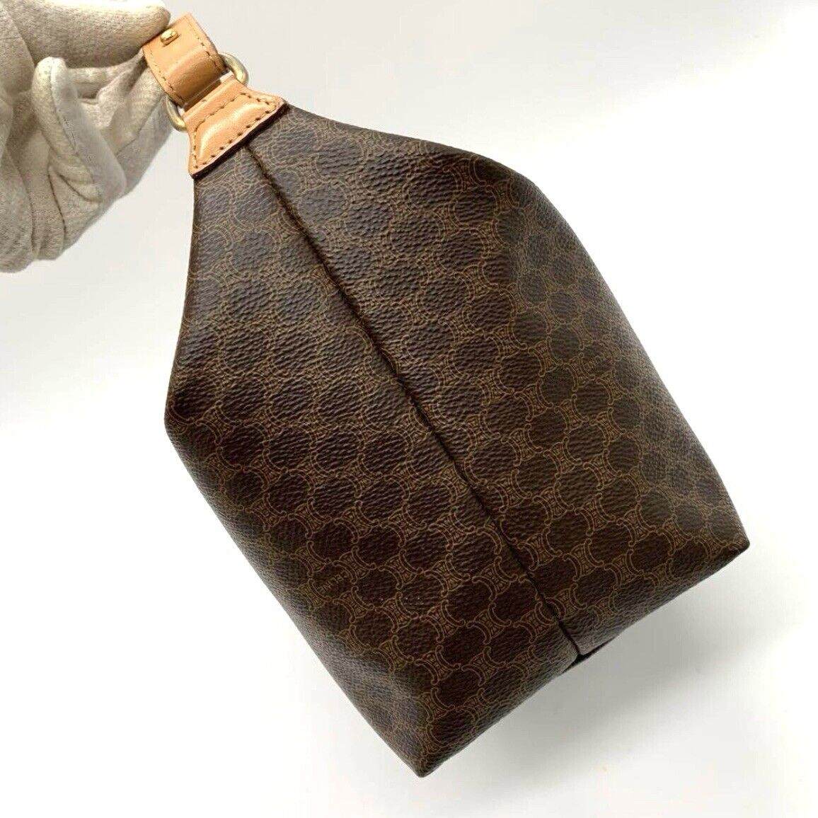 CELINE Macadam Accessory Pouch Triomphe Handbag PVC Leather