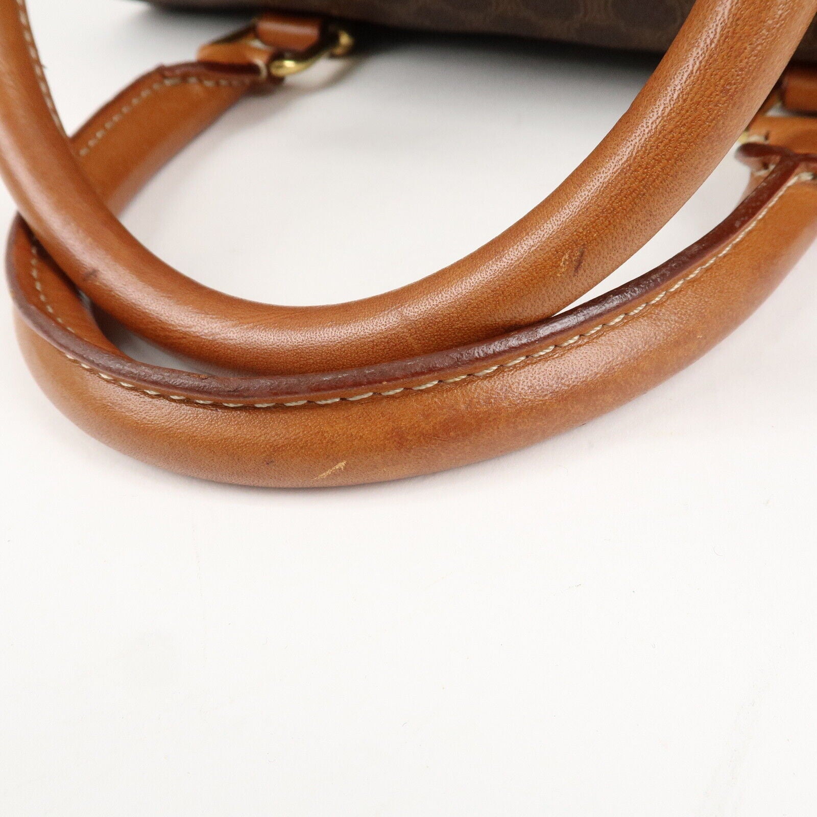 Celine Macadam PVC Leather Boston Bag - Brown