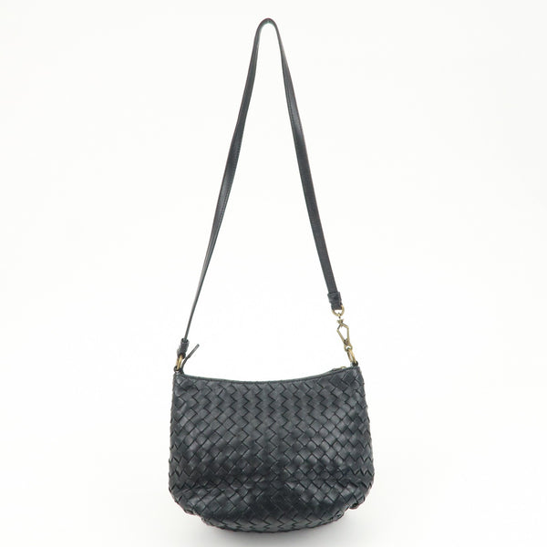 Bottega Veneta Intrecciato Leather Shoulder Bag - Black