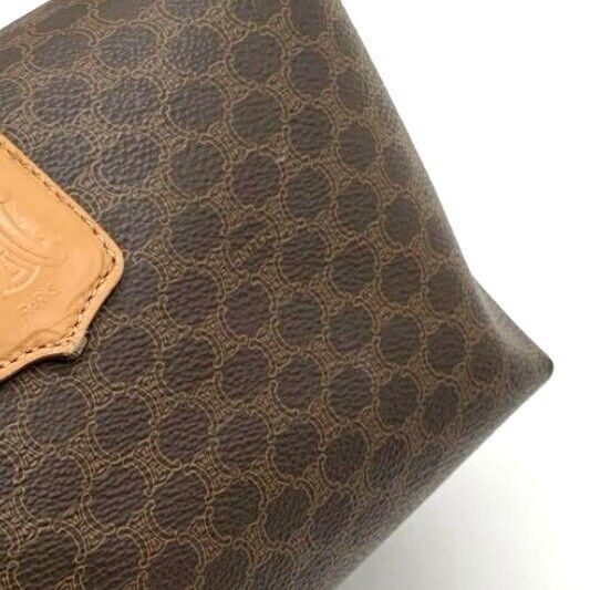 CELINE Macadam Accessory Pouch Triomphe Handbag PVC Leather
