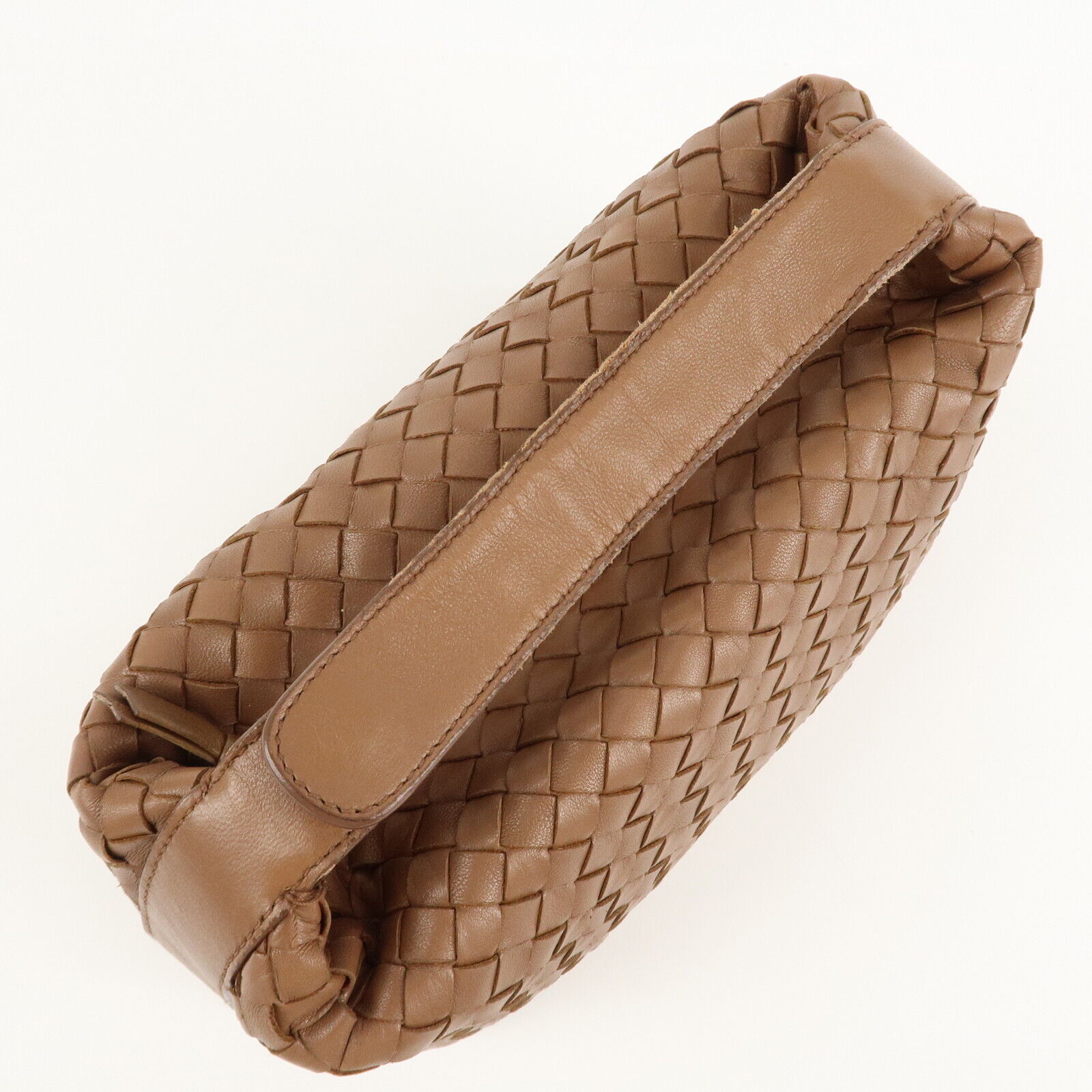 Bottega Veneta Intrecciato Leather Gold Hand Bag