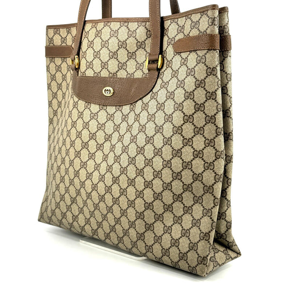 Gucci Vintage Shoulder Tote Bag - Brown PVC