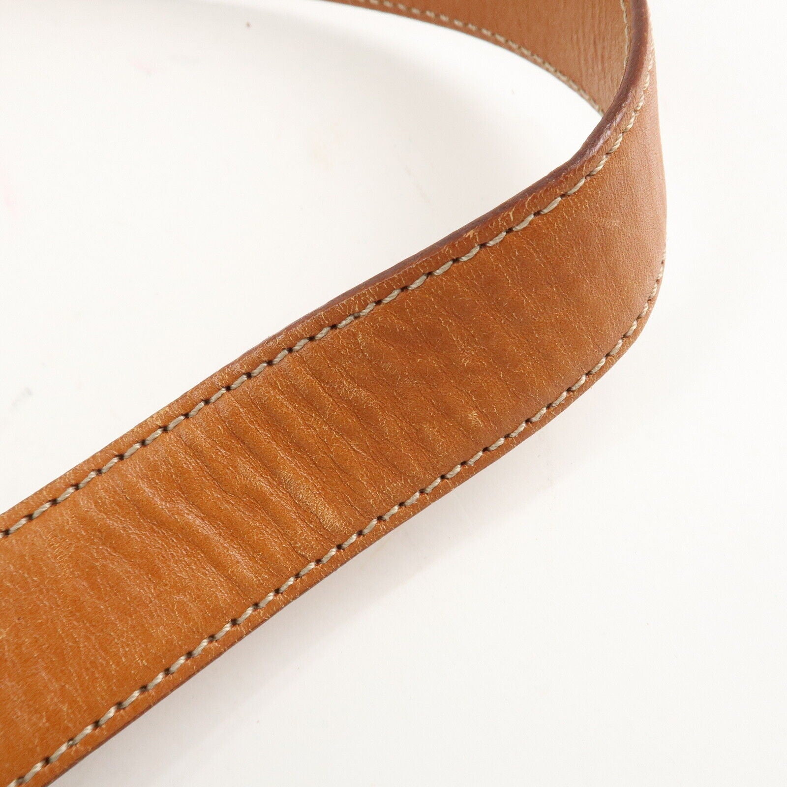 Celine Macadam PVC Leather Shoulder Bag Beige Brown Gold