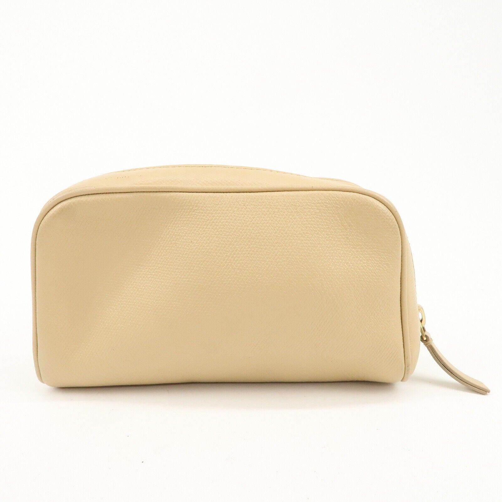 Chanel Leather Cosmetic Pouch - Beige & Gold