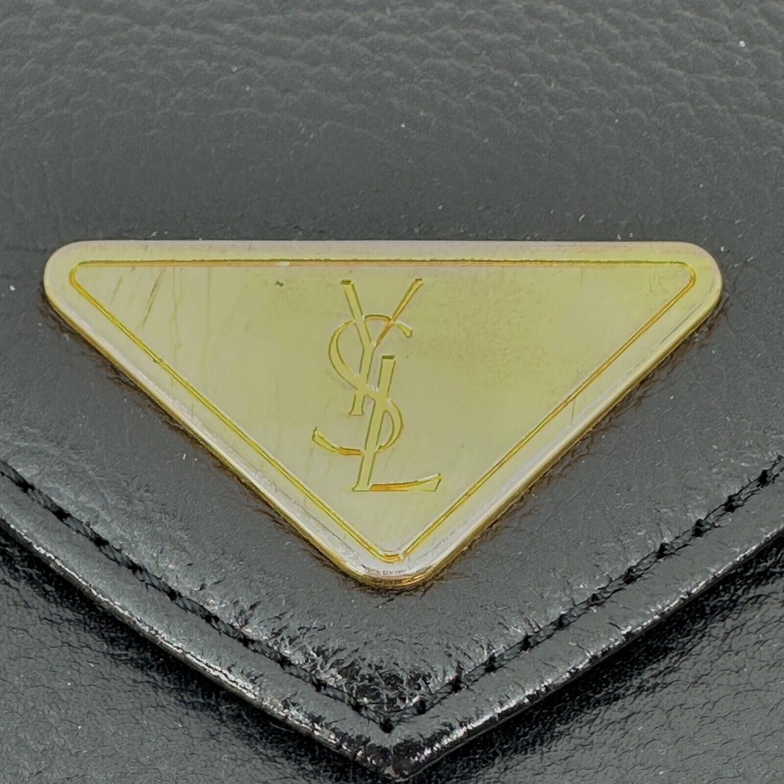 Saint Laurent YSL Clutch Bag Black Leather