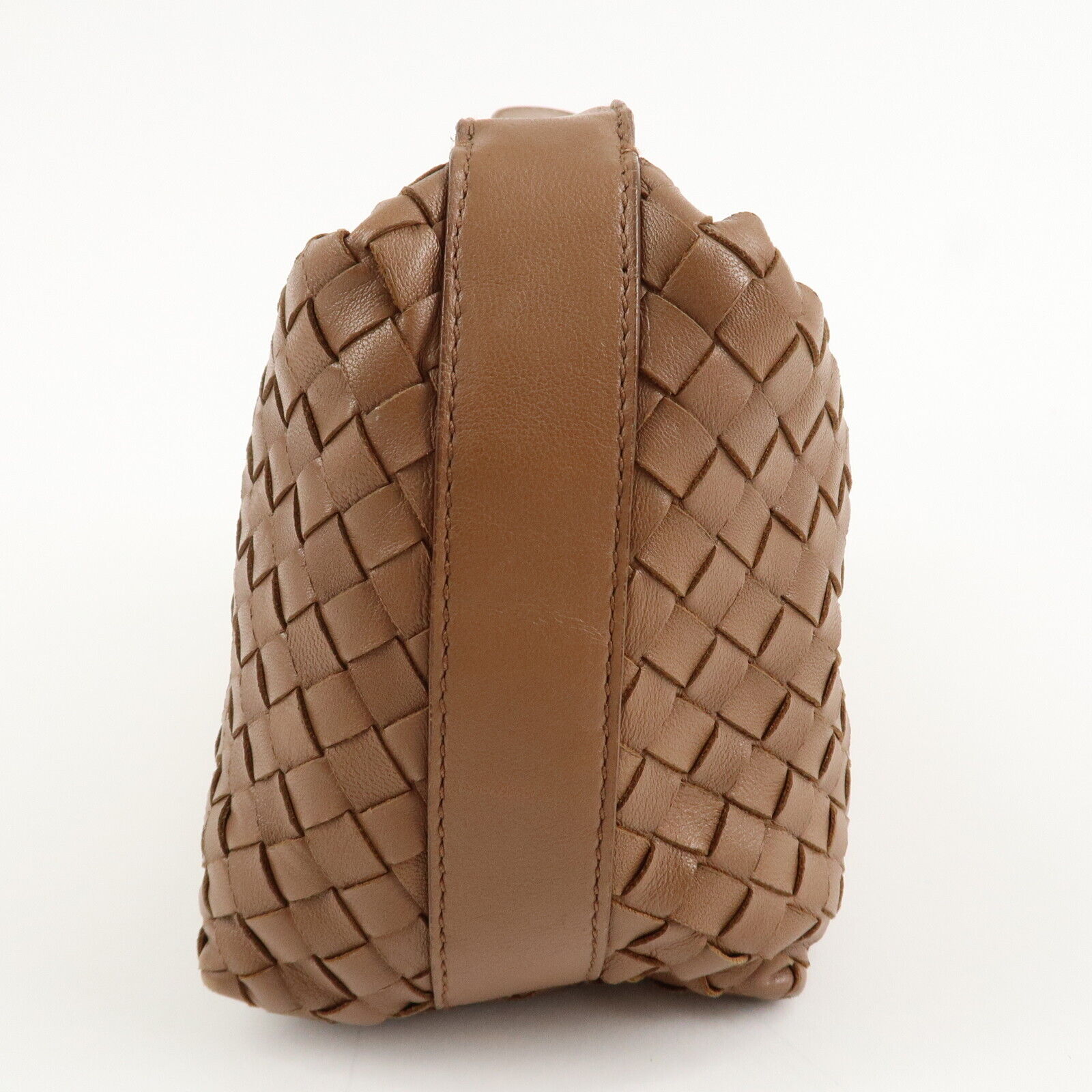 Bottega Veneta Intrecciato Leather Gold Hand Bag